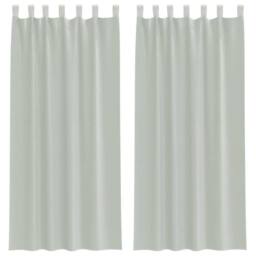 Berkfield Home Voile Curtains with Loops 2 pcs Light Grey 140x245 cm - thumbnail 1
