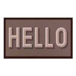 Artsy Mats Hello Chocolate Brown Indoor Outdoor Doormat (70 x 40cm) - Size: 40 cm x 70 cm - thumbnail 2