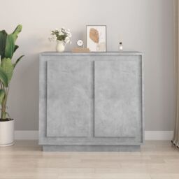 Berkfield Home Sideboard Concrete Grey 80x34x75 cm Engineered Wood - Size: 80 x 34 x 75 cm - thumbnail 1