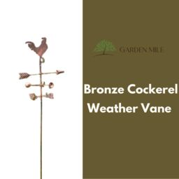 Marco Paul 1.7m Wind Vane Garden Ornament - Cockerel in Bronze - thumbnail 3