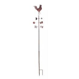 Marco Paul 1.7m Wind Vane Garden Ornament - Cockerel in Bronze - thumbnail 2