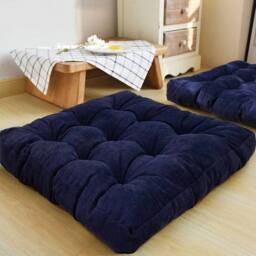 EONLION Dark Blue 50x50cm Large Square Thick Chair Cushions - Size: 120 cm x 90 cm - thumbnail 1