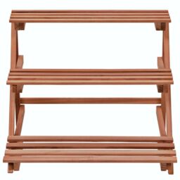 Berkfield Home 3-Tier Plant Stand Cedar Wood 48x45x40 cm in Brown - Size: 48 x 45 x 40 cm - thumbnail 3