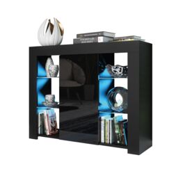 Creative Furniture Harbor Sideboard 97cm - A Stylish & Functional Cabinet with Gloss Doors & LED Lights in Black - thumbnail 3