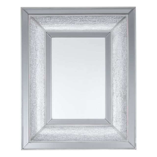 Orsina Glass Mosaic Wall Mirror, Antique wall Mirror with Bevelled Edges, Modern Wall Mirror For Living Room in Silver - image 1