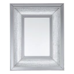 Orsina Glass Mosaic Wall Mirror, Antique wall Mirror with Bevelled Edges, Modern Wall Mirror For Living Room in Silver