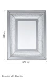 Orsina Glass Mosaic Wall Mirror, Antique wall Mirror with Bevelled Edges, Modern Wall Mirror For Living Room in Silver - thumbnail 5