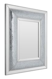 Orsina Glass Mosaic Wall Mirror, Antique wall Mirror with Bevelled Edges, Modern Wall Mirror For Living Room in Silver - thumbnail 2
