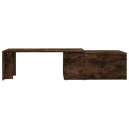 Berkfield Home Modern Coffee Table Smoked Oak 150x50x35 cm Engineered Wood in Brown - Size: 150 x 50 x 35 cm - thumbnail 8