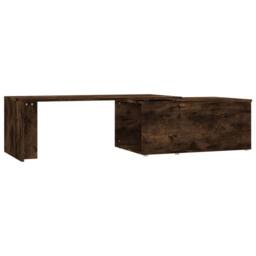 Berkfield Home Modern Coffee Table Smoked Oak 150x50x35 cm Engineered Wood in Brown - Size: 150 x 50 x 35 cm - thumbnail 3