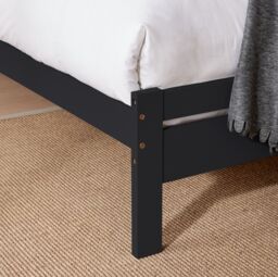 FurnitureboxUK Declan Solid Pine King Size Bed Frame in Dark Grey - thumbnail 5