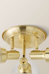 ValueLights Calpe 3 Way Glass Shade Adjustable Spotlight Ceiling Light in Gold - thumbnail 5