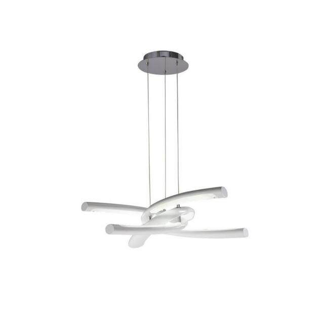 Netlighting Knot Pendant 36W LED 3000K 3600lm Gloss White White Acrylic Chrome - image 1