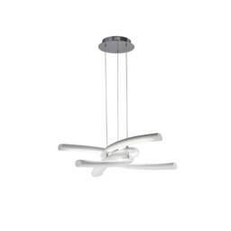 Netlighting Knot Pendant 36W LED 3000K 3600lm Gloss White White Acrylic Chrome