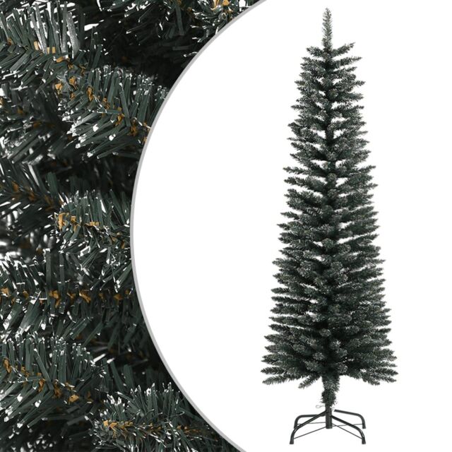 Berkfield Home Artificial Slim Christmas Tree with Stand Green 150 cm PVC - image 1