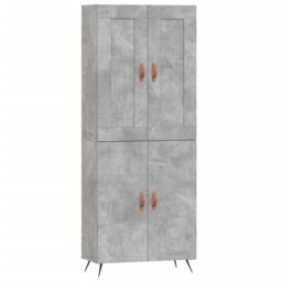 Berkfield Home Highboard Concrete Grey 69.5x34x180 cm Engineered Wood - thumbnail 2