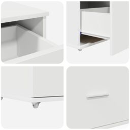 Berkfield Home with Drawer with Shelf with Storage White 131.5 x 50 x 106.5 cm Engineered wood - thumbnail 8