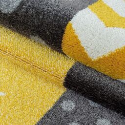 Bravich LTD Checked Rug - Kids in Yellow - Size: 160 cm x 230 cm - thumbnail 4