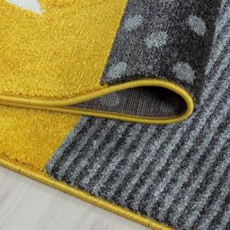 Bravich LTD Checked Rug - Kids in Yellow - Size: 160 cm x 230 cm - thumbnail 3