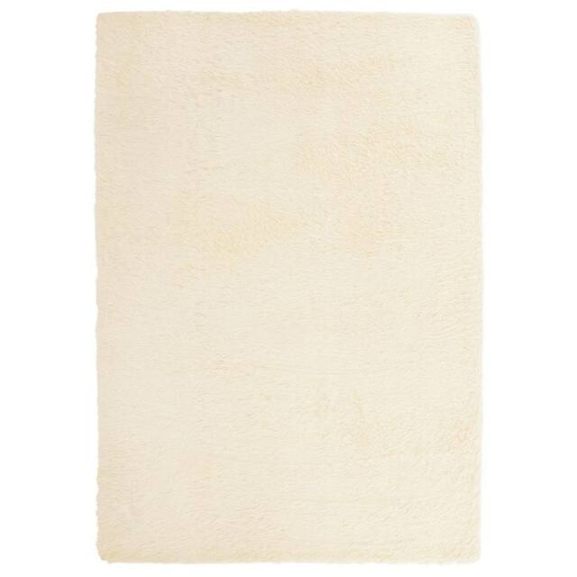 Berkfield Home Shaggy Rug High Pile NAVARRA Cream 120x170 cm Polyester - Size: Medium - image 1