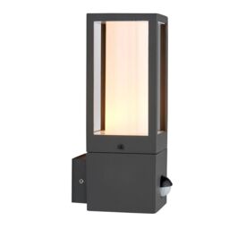 Netlighting Lantern Outdoor Wall Lamp Motion Sensor Textured Grey Paint IP44 - thumbnail 5