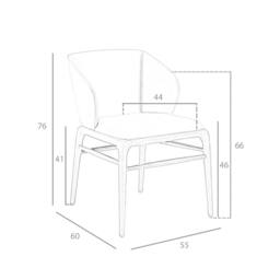 Angel Cerda Dark Mink Leatherette Dining Chair Walnut-Coloured in Beige - thumbnail 7