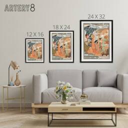 "Artery8 Illustration Newspaper 1893 Christmas Grasset Framed Canvas Wall Art - Size: W12"" x H16""" - thumbnail 4
