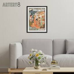"Artery8 Illustration Newspaper 1893 Christmas Grasset Framed Canvas Wall Art - Size: W12"" x H16""" - thumbnail 3