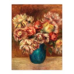 Artery8 Pierre Auguste Renoir Framed Wall Art Print Flowers in a Green Vase in Pink - Size: A4 - thumbnail 3