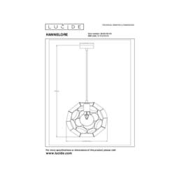 Netlighting HANNELORE Pendant light 30 cm 1xE27 Matt Gold Brass Special Offer - thumbnail 5