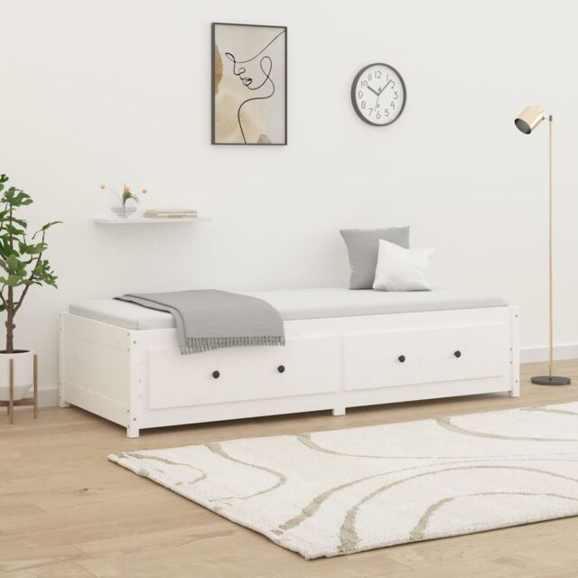 Berkfield Home Day Bed White 90x200 cm Solid Wood Pine - image 1