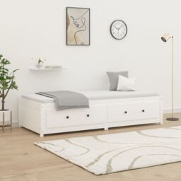 Berkfield Home Day Bed White 90x200 cm Solid Wood Pine - thumbnail 1