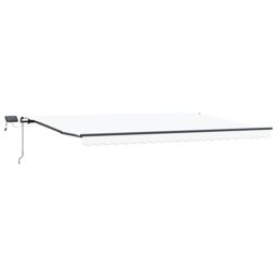 Berkfield Home Manual Retractable Awning with LED White 500x350 cm - thumbnail 4
