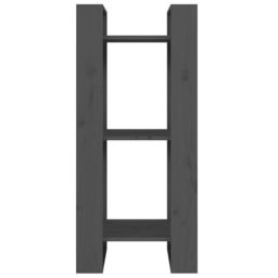 Berkfield Home Book Cabinet/Room Divider Grey 41x35x91 cm Solid Wood Pine - Size: 41 x 35 x 91 cm - thumbnail 3