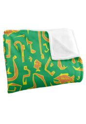 JQ Licensing Jl-Jp Fishing Hooks 2 Silky Touch Super Soft Throw Blanket 152 X 127 cm in White - thumbnail 3