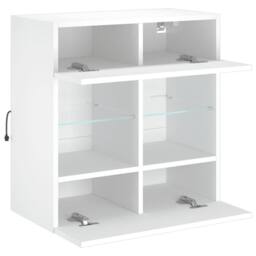 Berkfield Home TV Wall Cabinet with LED Lights White 58.5x30x60.5 cm - thumbnail 8