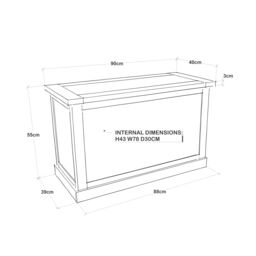 Cabinet Bits Tirolo Lacquered Blanket Box Ottoman in Brown - thumbnail 6