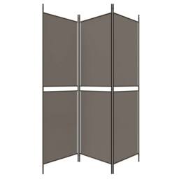 Berkfield Home 3-Panel Room Divider Anthracite 150x200 cm Fabric in Black - thumbnail 5