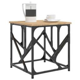 Berkfield Home Coffee Table Sonoma Oak 45x45x47.5 cm Engineered Wood in Brown - thumbnail 3