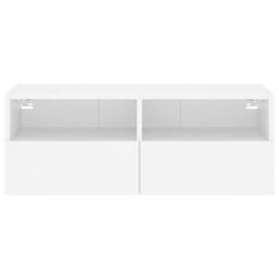 Berkfield Home TV Wall Cabinet White 80x30x30 cm Engineered Wood - Size: 80 x 30 x 30 cm - thumbnail 8