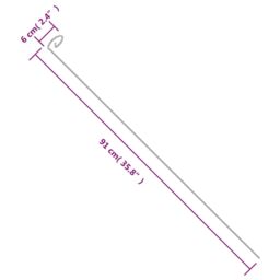 Berkfield Home Garden Plant Stakes 20 pcs Dark Green 91 cm Steel - thumbnail 5