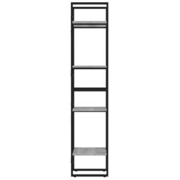 Berkfield Home 4-Tier Book Cabinet Grey Sonoma 40x30x140 cm Engineered Wood - Size: 40 x 30 x 140 cm - thumbnail 6