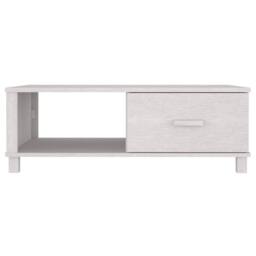 Berkfield Home Coffee Table HAMAR White 100x55x35 cm Solid Wood Pine - Size: 100 x 55 x 35 cm - thumbnail 5