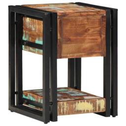 Berkfield Home Nightstands 2 pcs 40x40x40 cm Solid Reclaimed Wood - Size: 40 x 40 x 40 cm - thumbnail 6