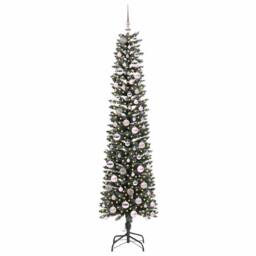 Berkfield Home Artificial Christmas Tree with 300 LEDs Green 58 x 58 x 210 cm - thumbnail 3