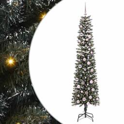 Berkfield Home Artificial Christmas Tree with 300 LEDs Green 58 x 58 x 210 cm - thumbnail 2