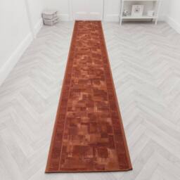 runrug Hallway Runner Rug - Non-Slip, Hardwearing, 5.4mm - 'Tribe' in Terracotta - Size: 80 cm x 240 cm - thumbnail 5