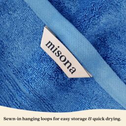 Misona Ultra Soft Bamboo Bath Towel in Blue - thumbnail 3