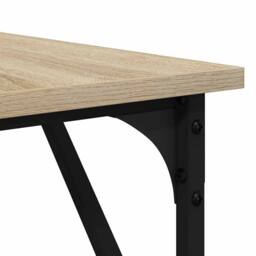 Berkfield Home Decorative Desk Sonoma Oak 149x149x75 cm Engineered Wood in Light Oak - Size: 149 x 149 x 75 cm - thumbnail 9