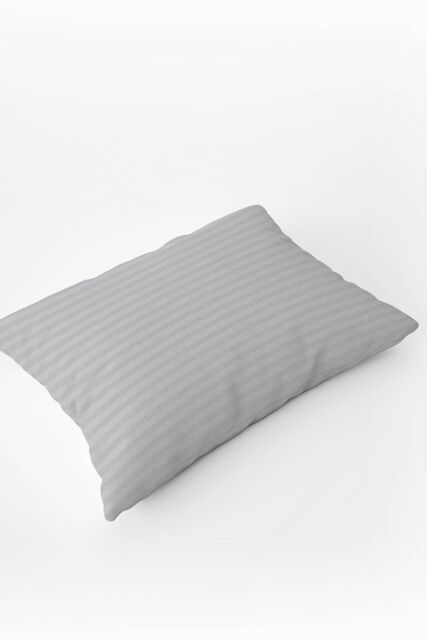 Belledorm Hotel Suite Satin Stripe 540 Thread Count Housewife Pillowcase in Light Grey - image 1